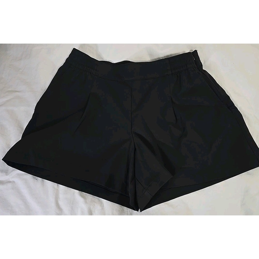 North Face Women's Size 10 Black Shorts Side Zip Pleated‎ Front